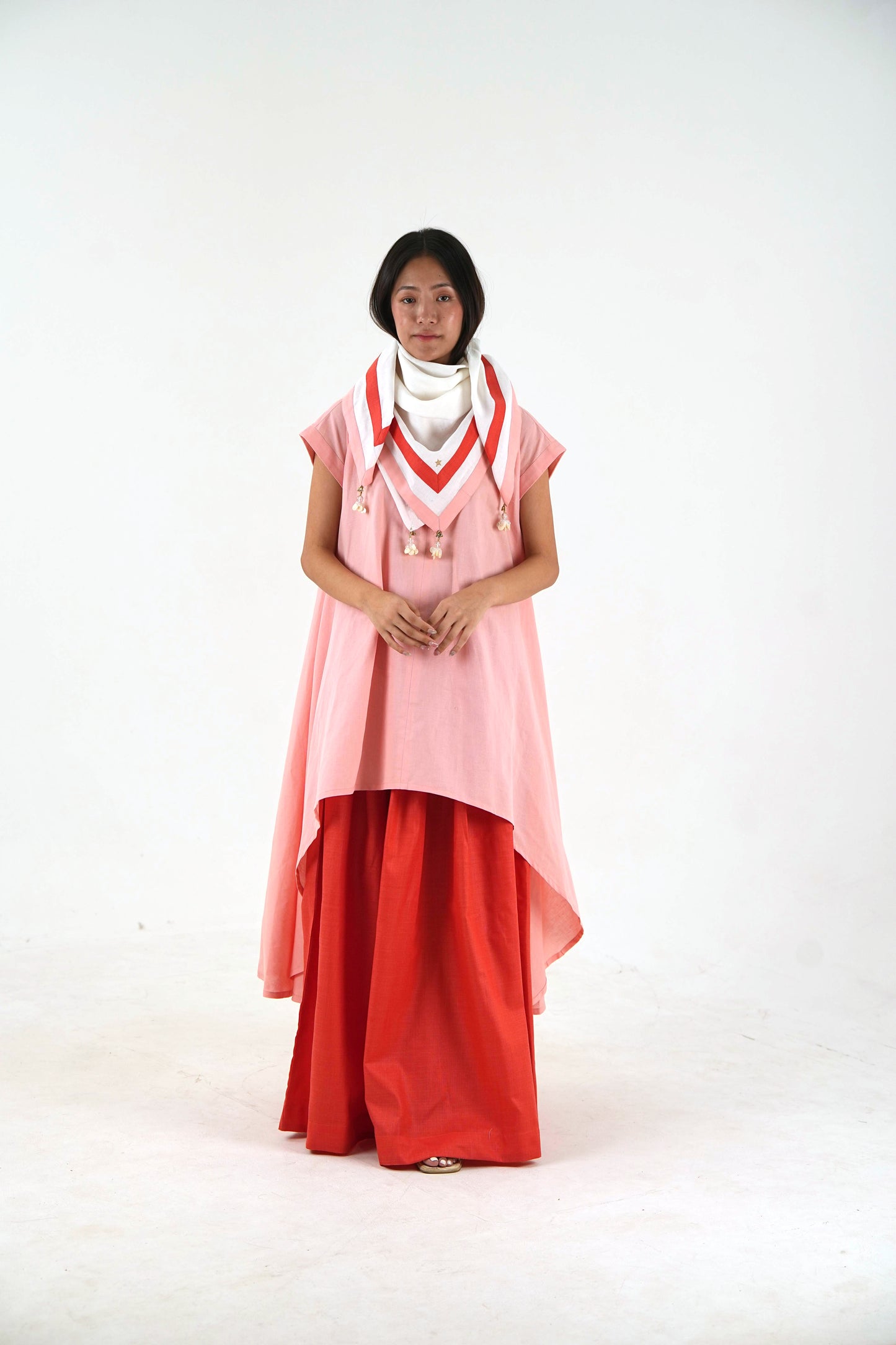 High Low Top - Pastel Pink Loose Fit