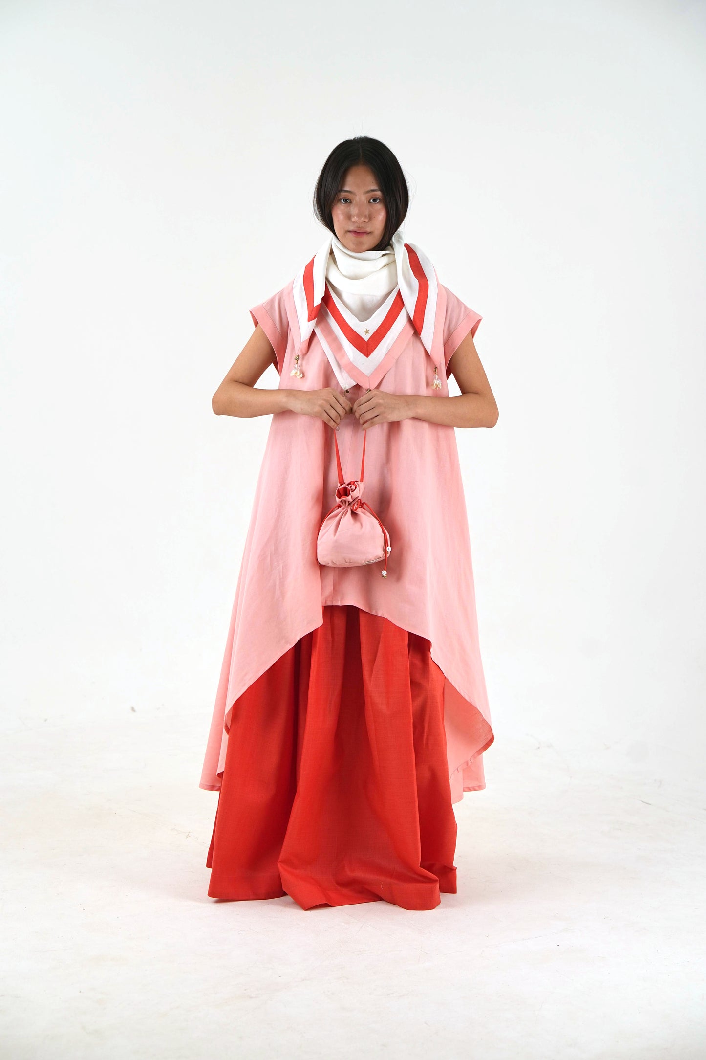 High Low Top - Pastel Pink Loose Fit
