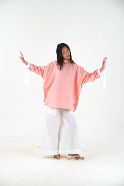 Patch Pocket Linen Pant - White Wide Leg