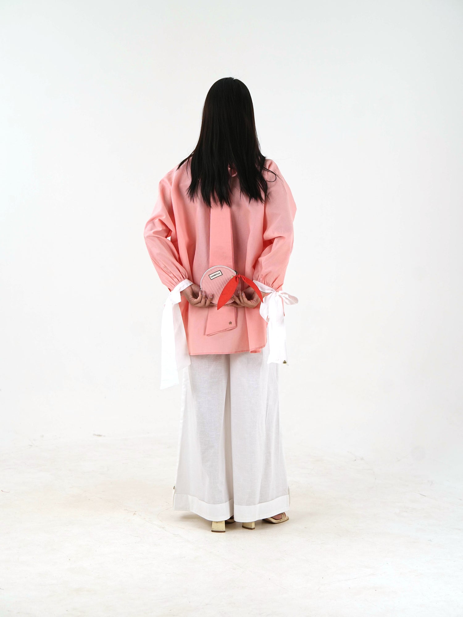 Patch Pocket Linen Pant - White Wide Leg