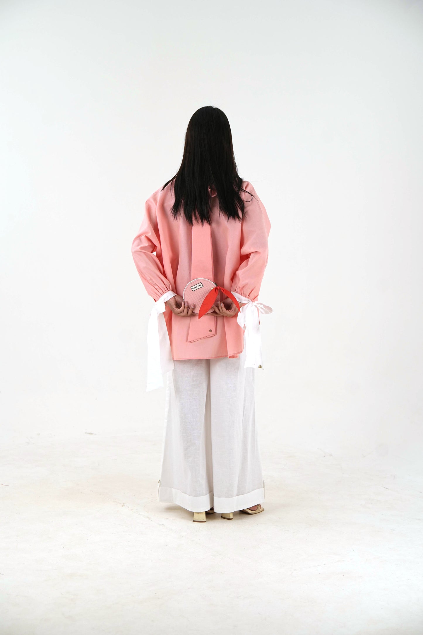 Patch Pocket Linen Pant - White Wide Leg