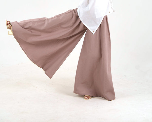 Full Length Linen Pant - Dusty Mauve