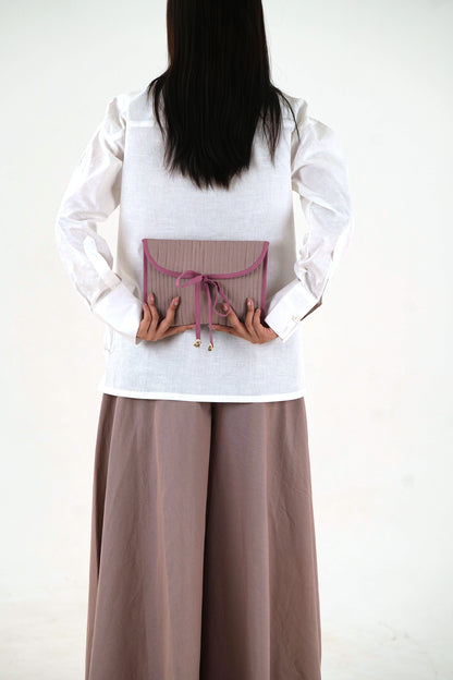 Full Length Linen Pant - Dusty Mauve