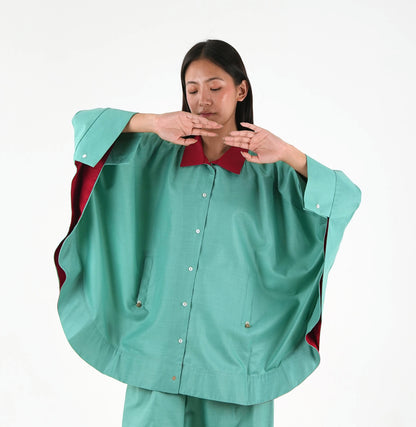 Wide Sleeve Set - Sea Green Nippon Linen