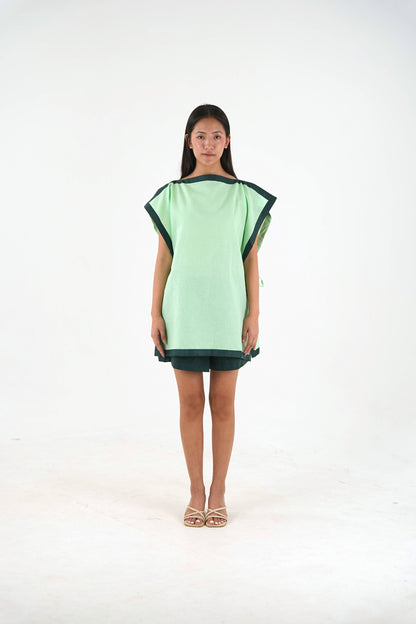 Side Tie Tunic - Mint Green Linen