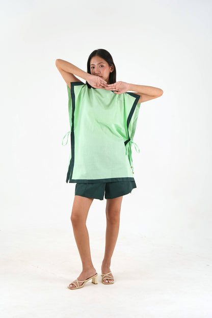 Side Tie Tunic - Mint Green Linen