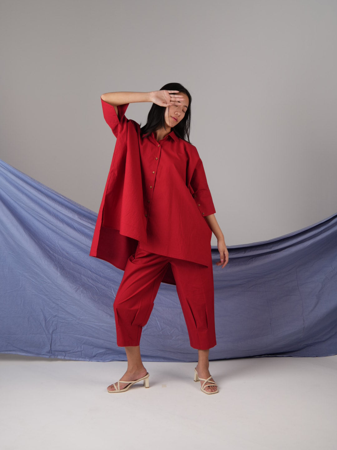 Vanshitaaz Ruby Red Anti Fit Cotton Co-ord set