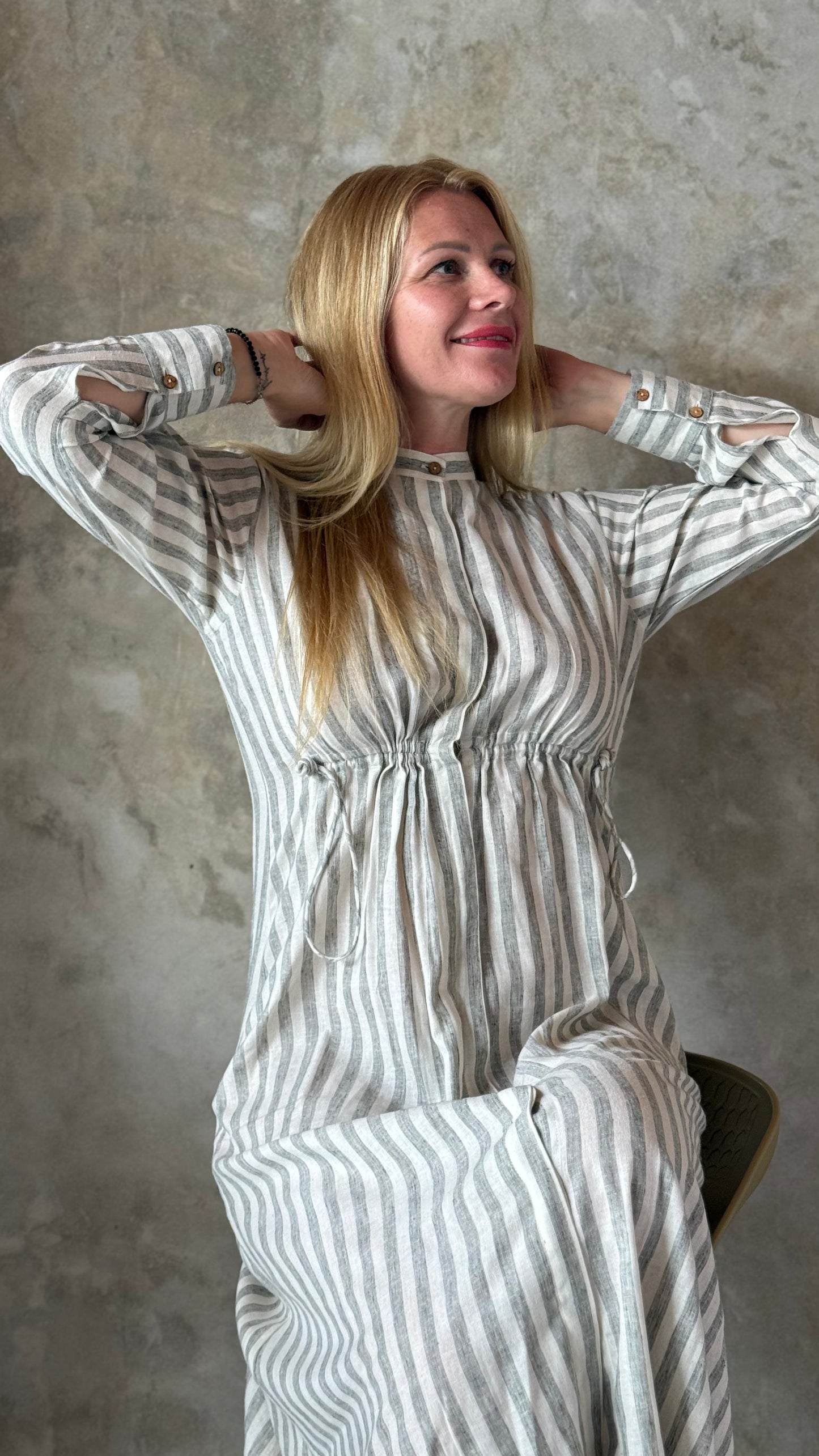 Sutra Stripe Maxi Dress