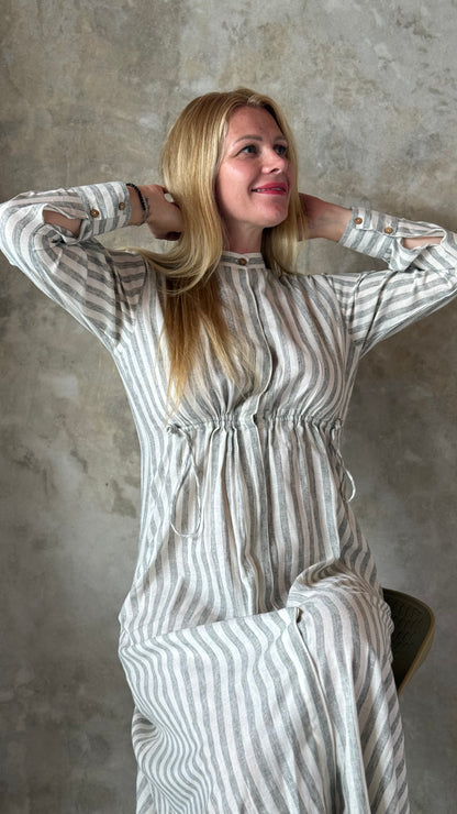 Sutra Stripe Maxi Dress