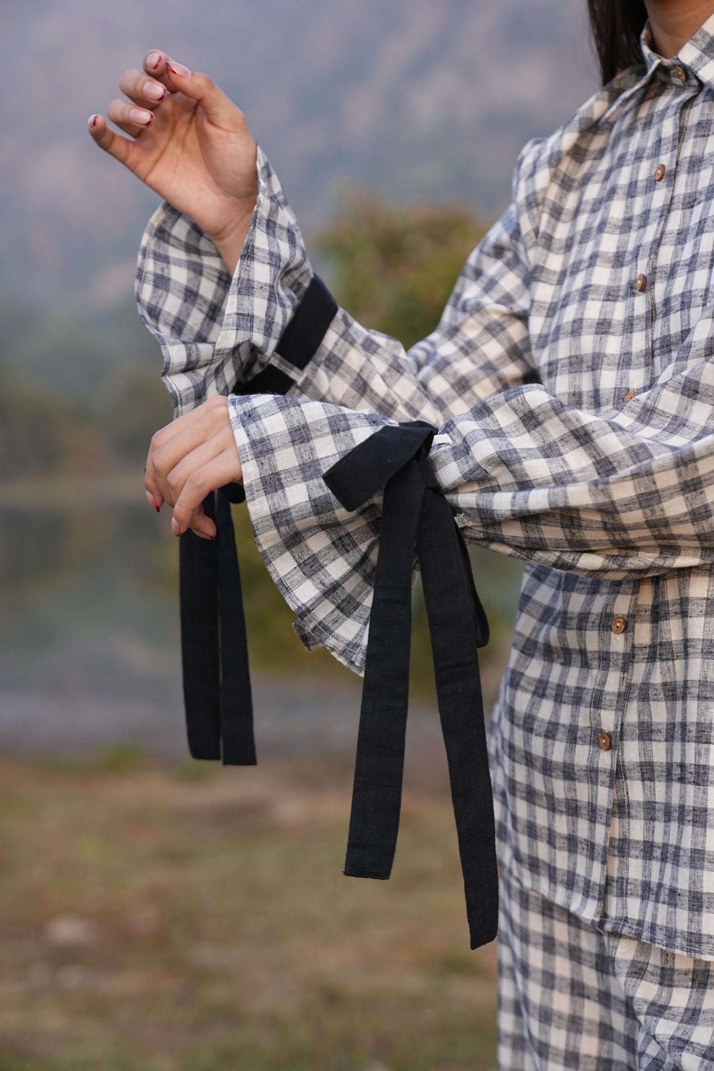 tra Balloon Sleeve Check Co-ord set”

“Sutra check two-piece co-ord outfit”

“Sutra Balloon Sleeve Check top”

“Sutra check balloon sleeve blouse”

“Sutra Balloon Sleeve Check bottom”

“Sutra check co-ord skirt / pants”

“Sutra check matching set”

“Sutra Balloon Sleeve Co-ord outfit”