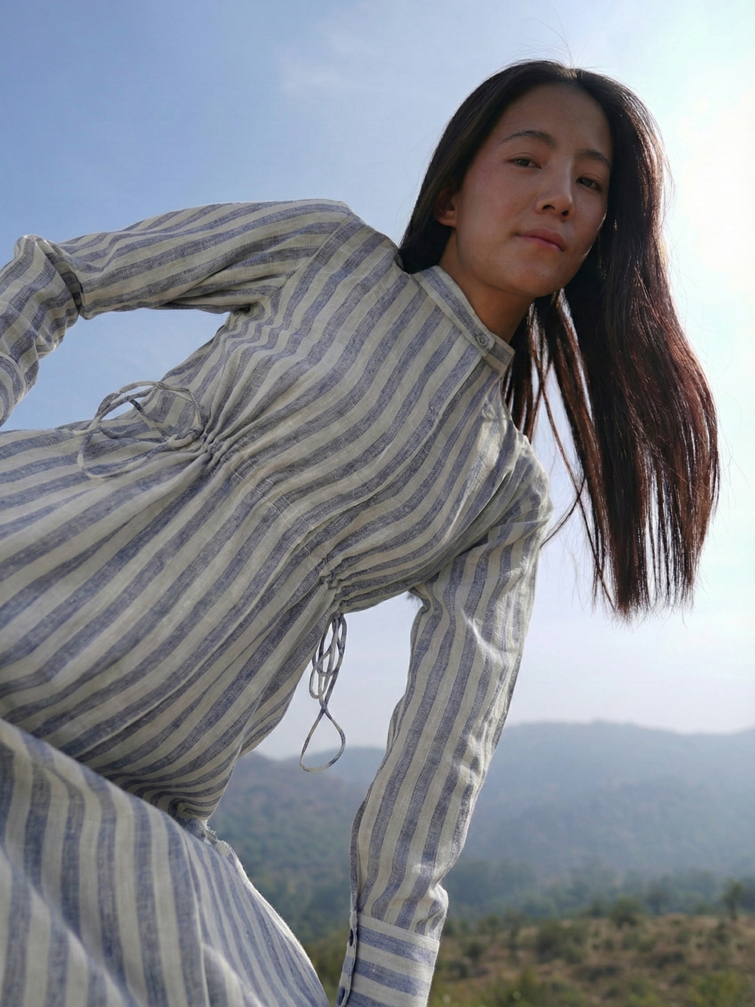 Sutra Stripe Maxi Dress — additional view 2