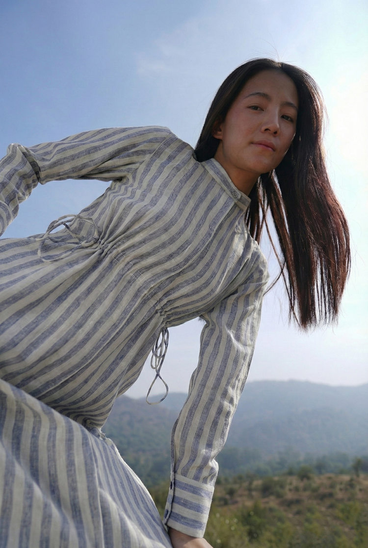 Sutra Stripe Maxi Dress — additional view 2