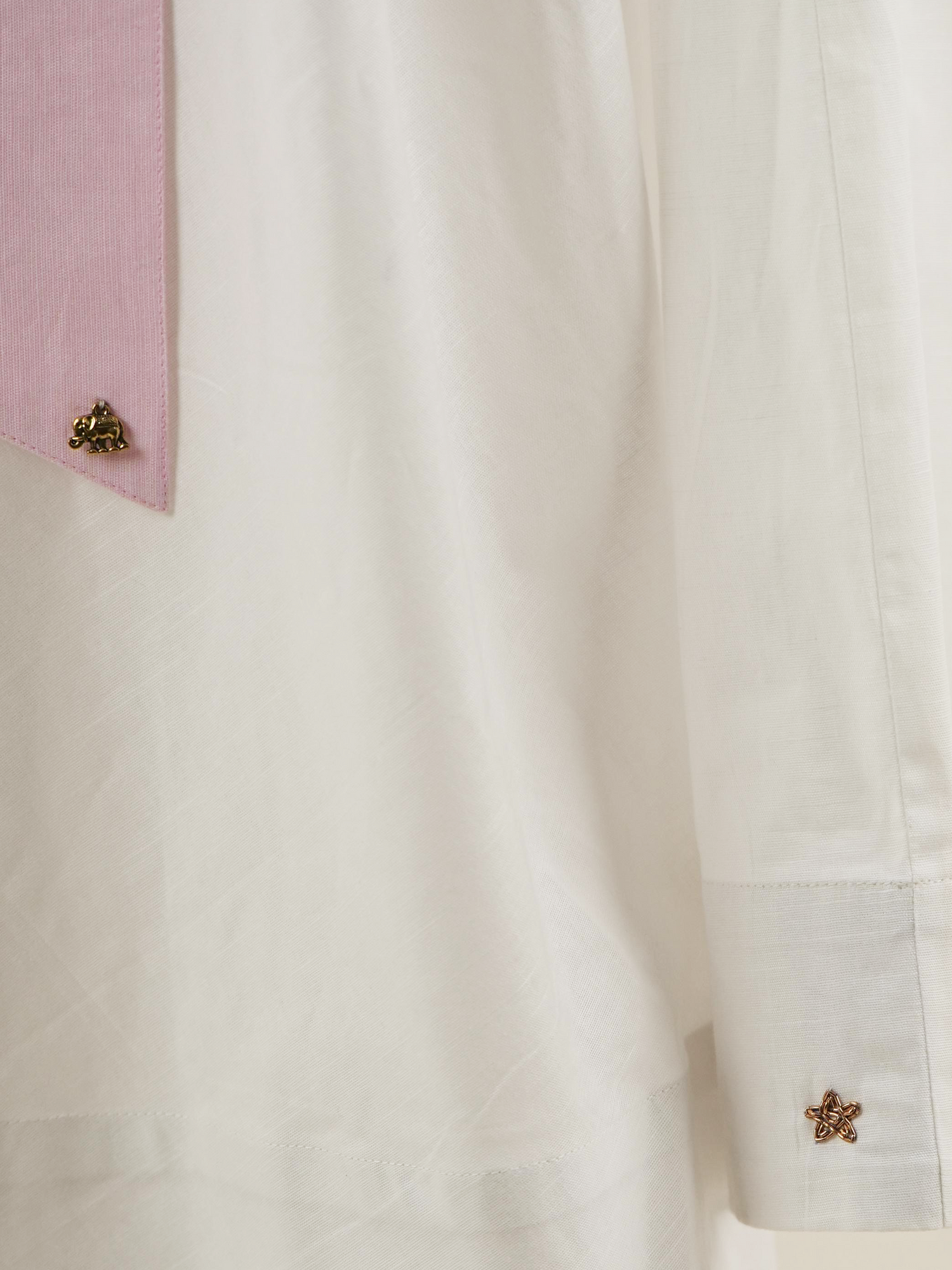 Bow Tie Set - White Linen Cotton
