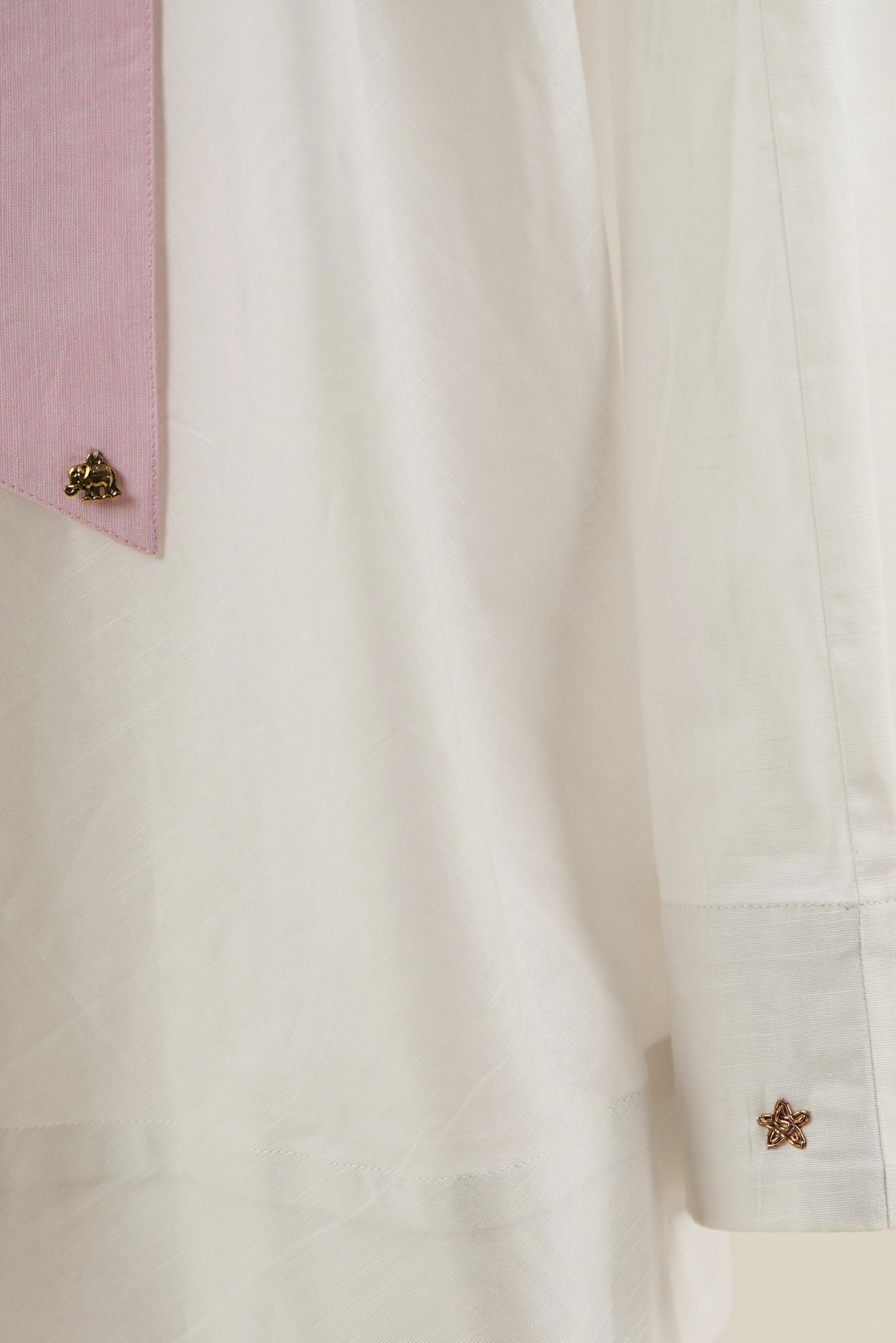Bow Tie Set - White Linen Cotton