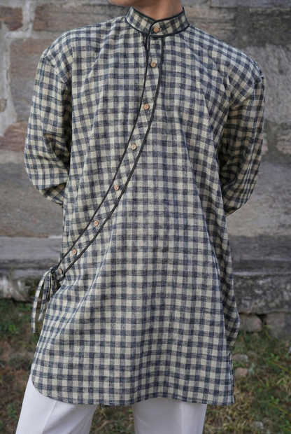 Sutra Angrakha Check Kurta