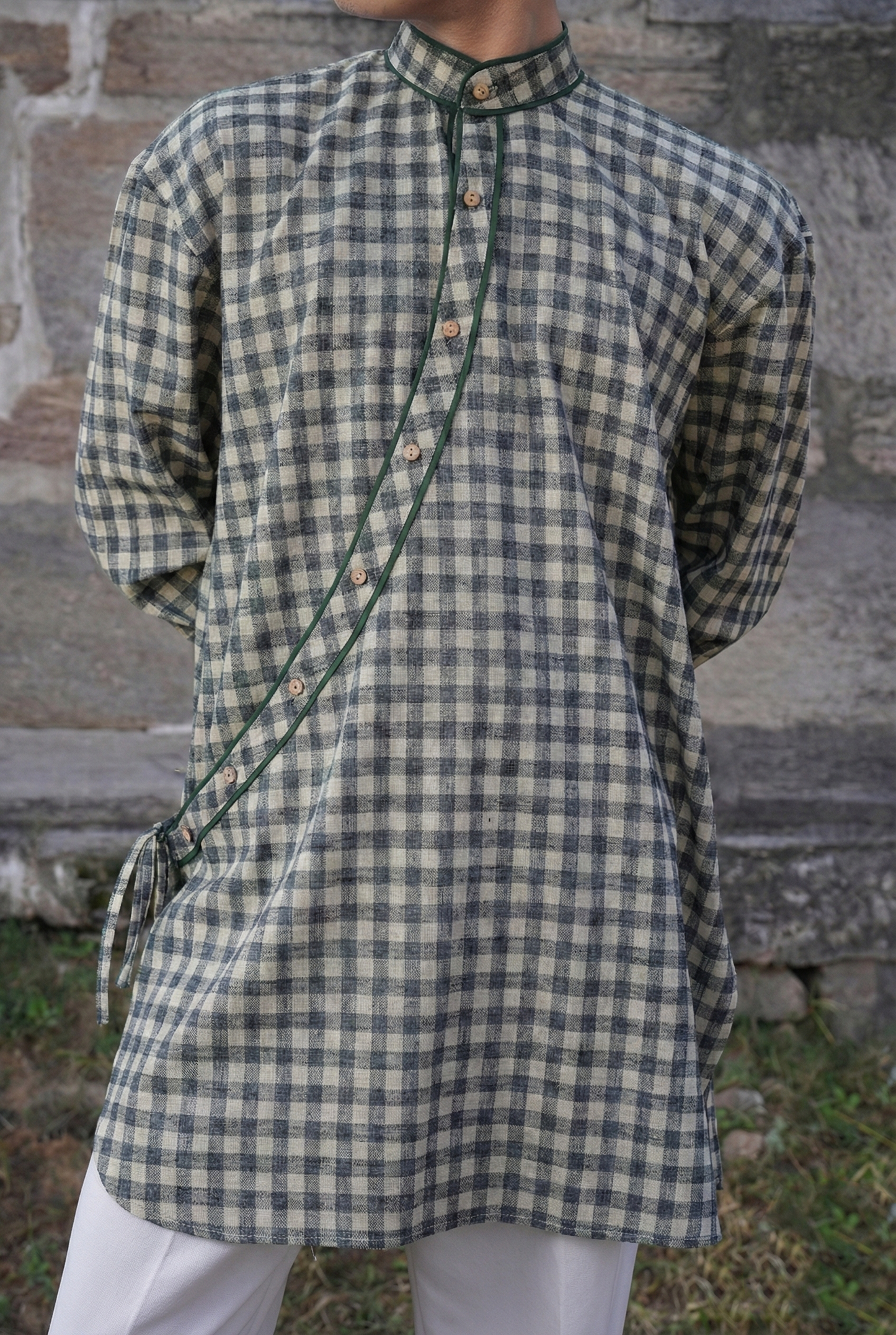 Sutra Angrakha Check Kurta