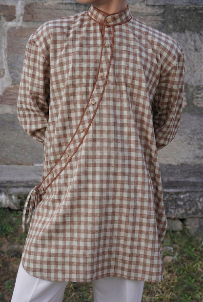 Sutra Angrakha Check Kurta
