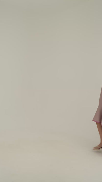 Sleeveless High Low Dress - Mauve Linen