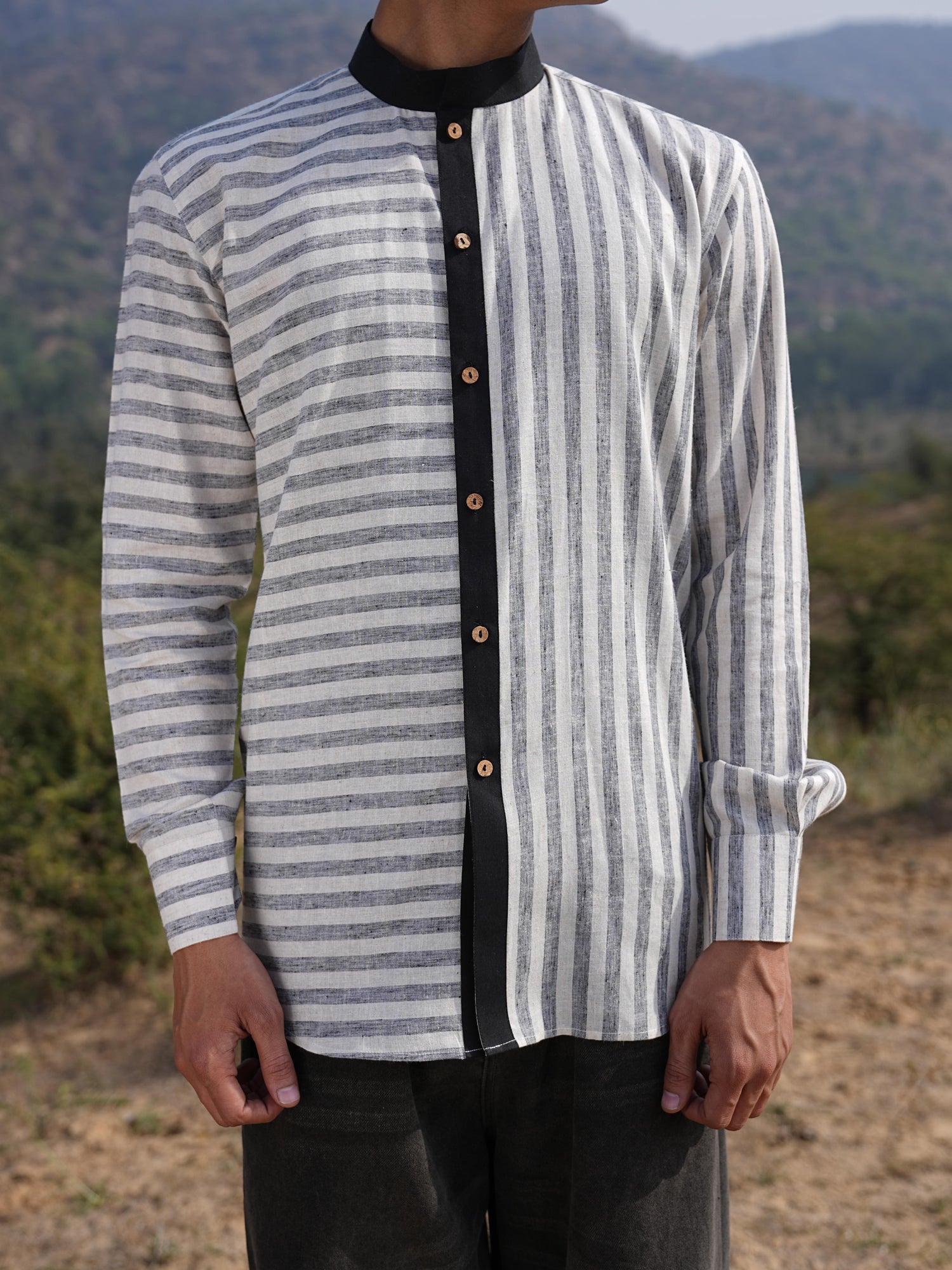 4 Check Maxi Dress & Stripe Shirt Duo
