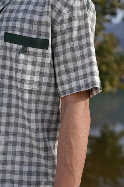 Sutra Camp Collar Check Shirt