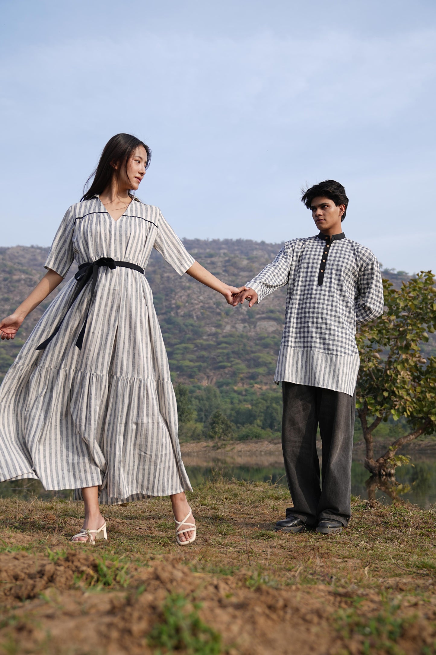 Sutra Midi Stripe Dress