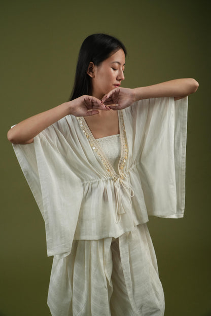 Vanshitaaz Ivory Serenity Drape Set