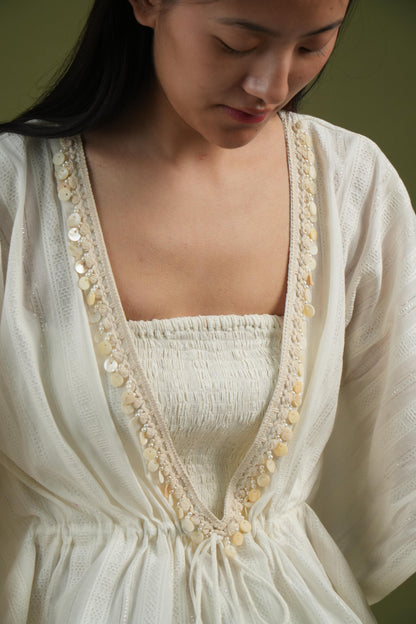 Vanshitaaz Ivory Serenity Drape Set