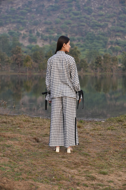 Sutra Balloon Sleeve Check Co-ord