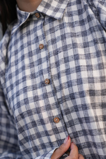 Sutra Balloon Sleeve Check Co-ord