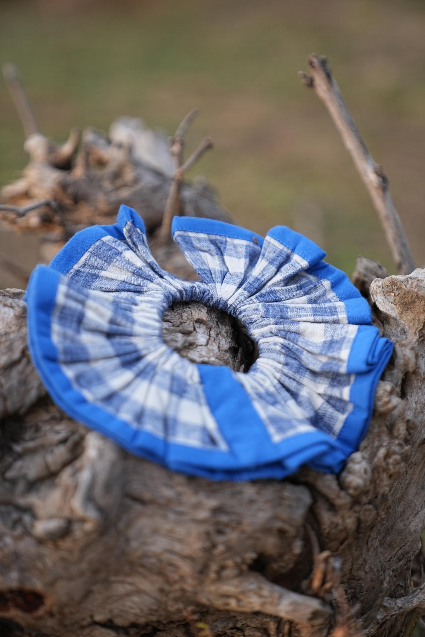 Sutra Check Scrunchies