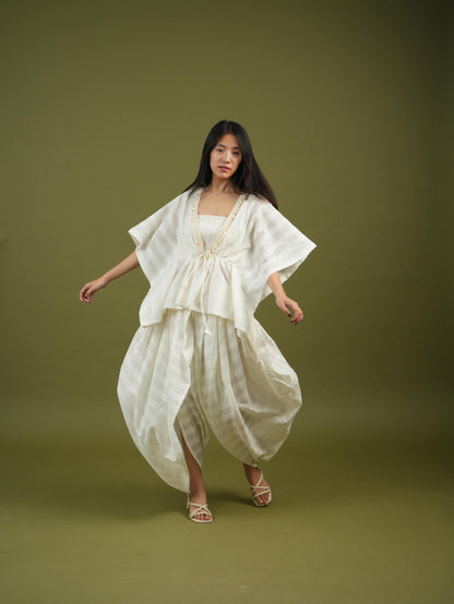 Vanshitaaz Ivory Serenity Drape Set