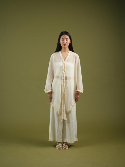 Vanshitaaz Ivory Harmony Cape Set