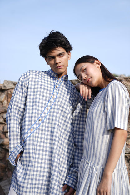 Sutra Angrakha Check Kurta