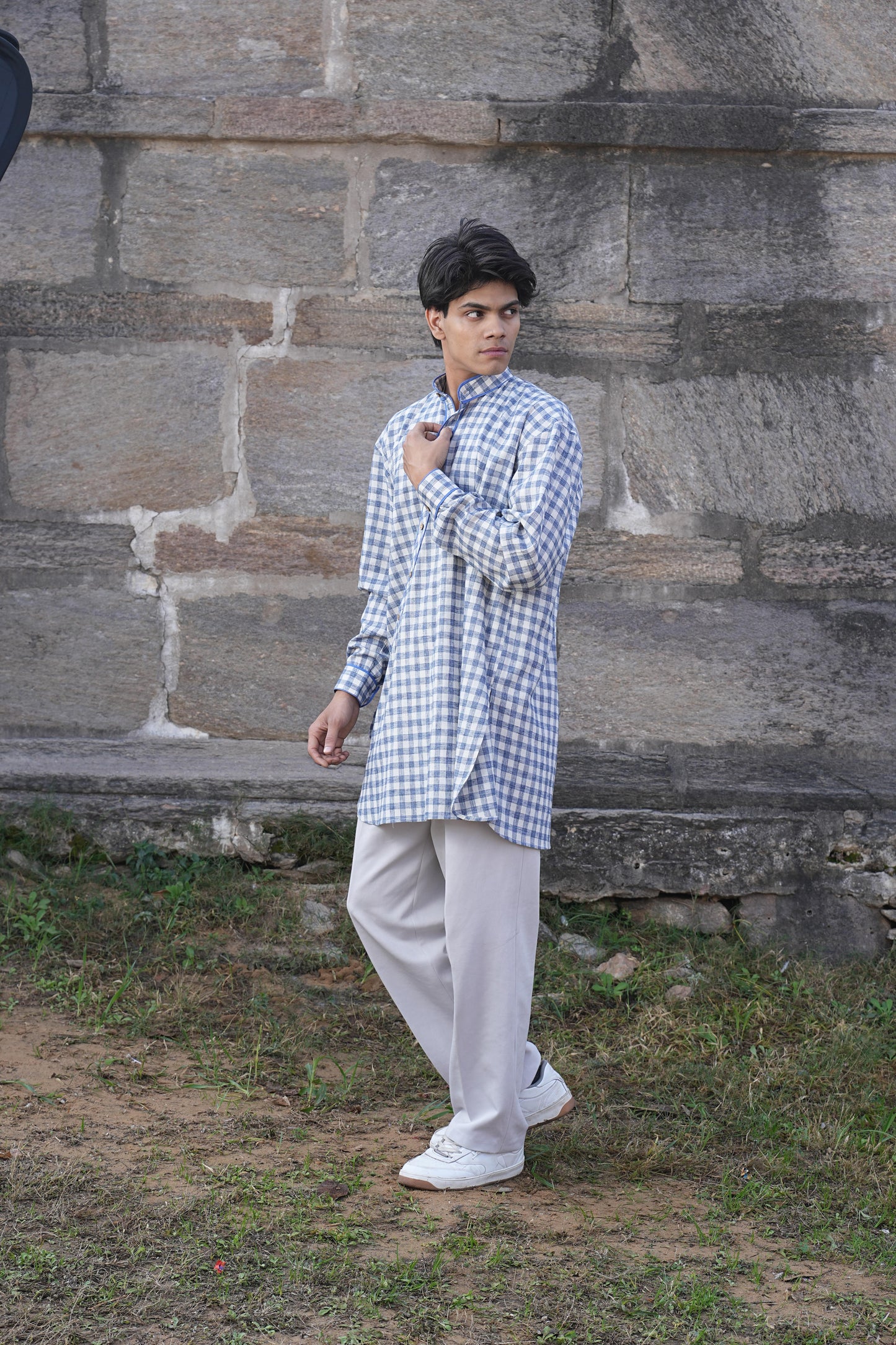 Sutra Angrakha Check Kurta