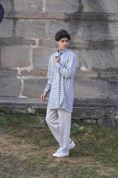 Sutra Angrakha Check Kurta