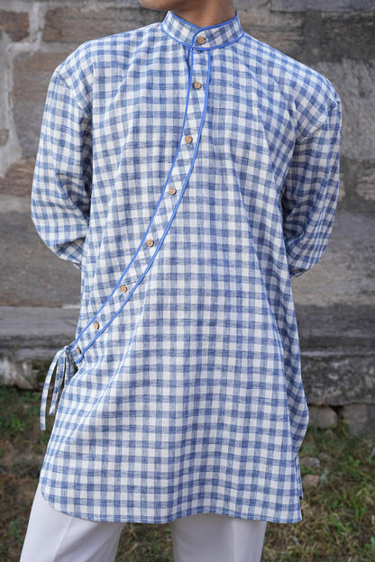 Sutra Angrakha Check Kurta