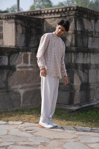 Sutra Anti-Fit Check Kurta