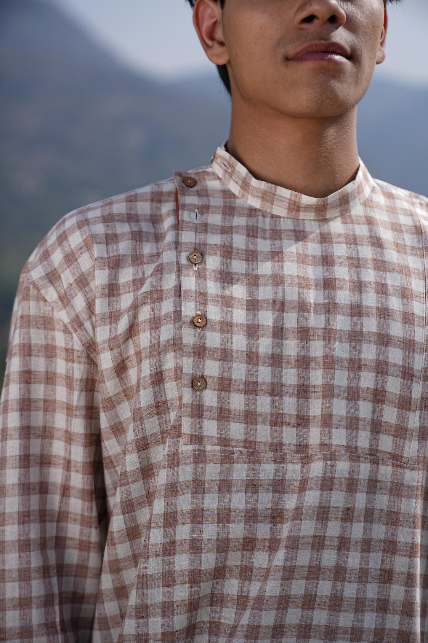 Sutra Anti-Fit Check Kurta