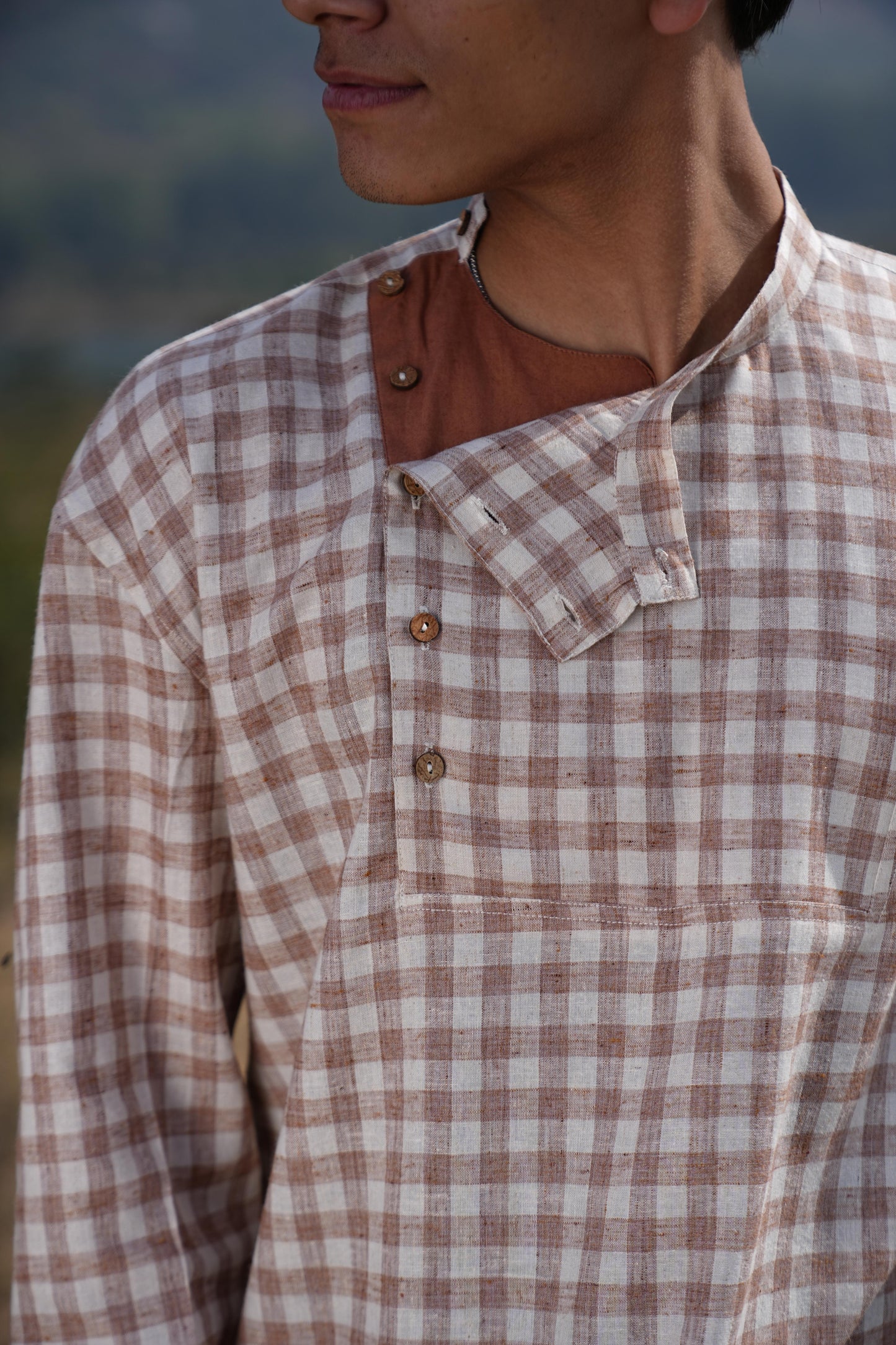 Sutra Anti-Fit Check Kurta