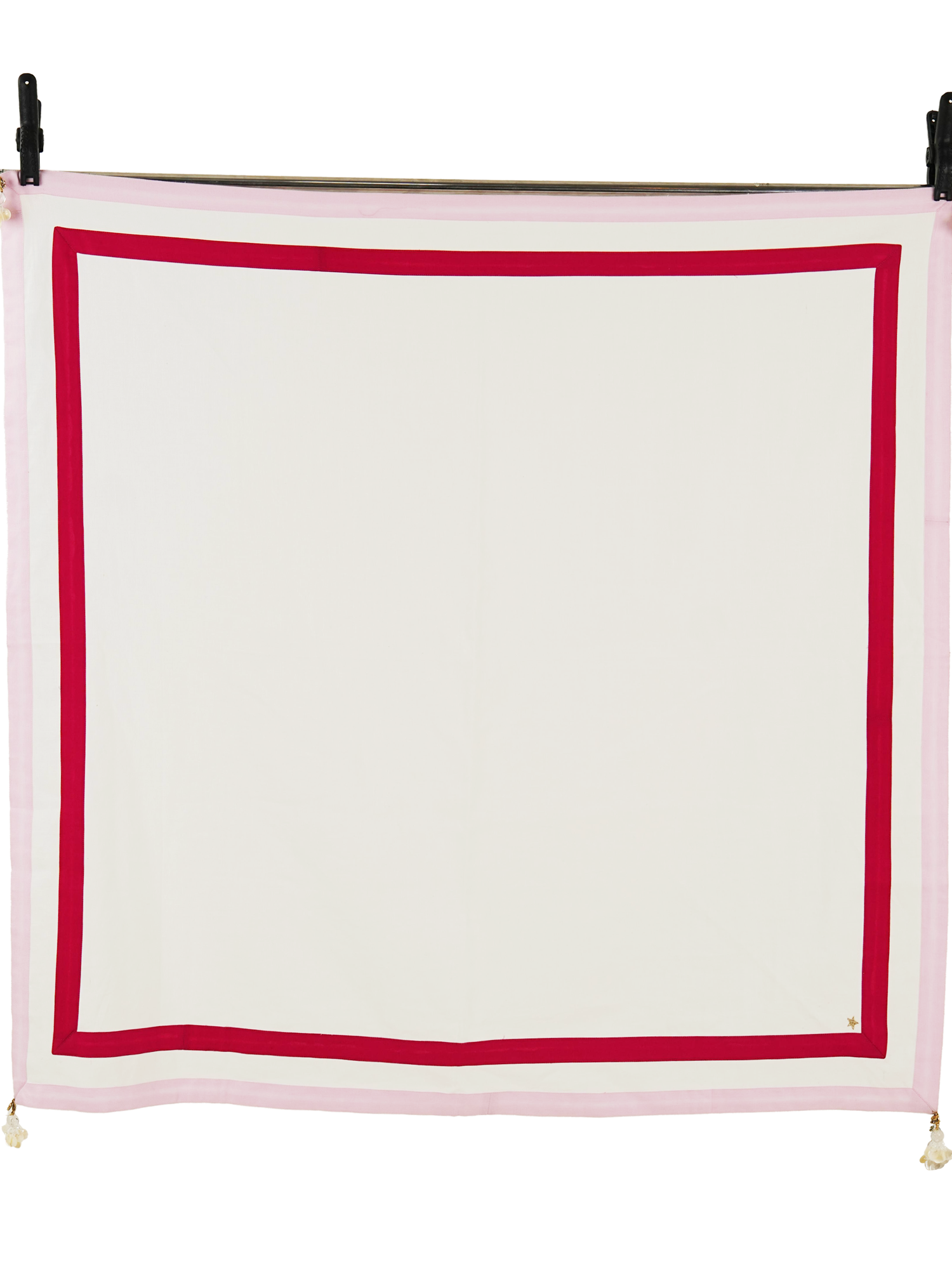 Tassel Linen Cotton Stole - Off White