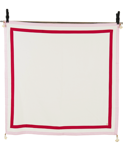 Tassel Linen Cotton Stole - Off White