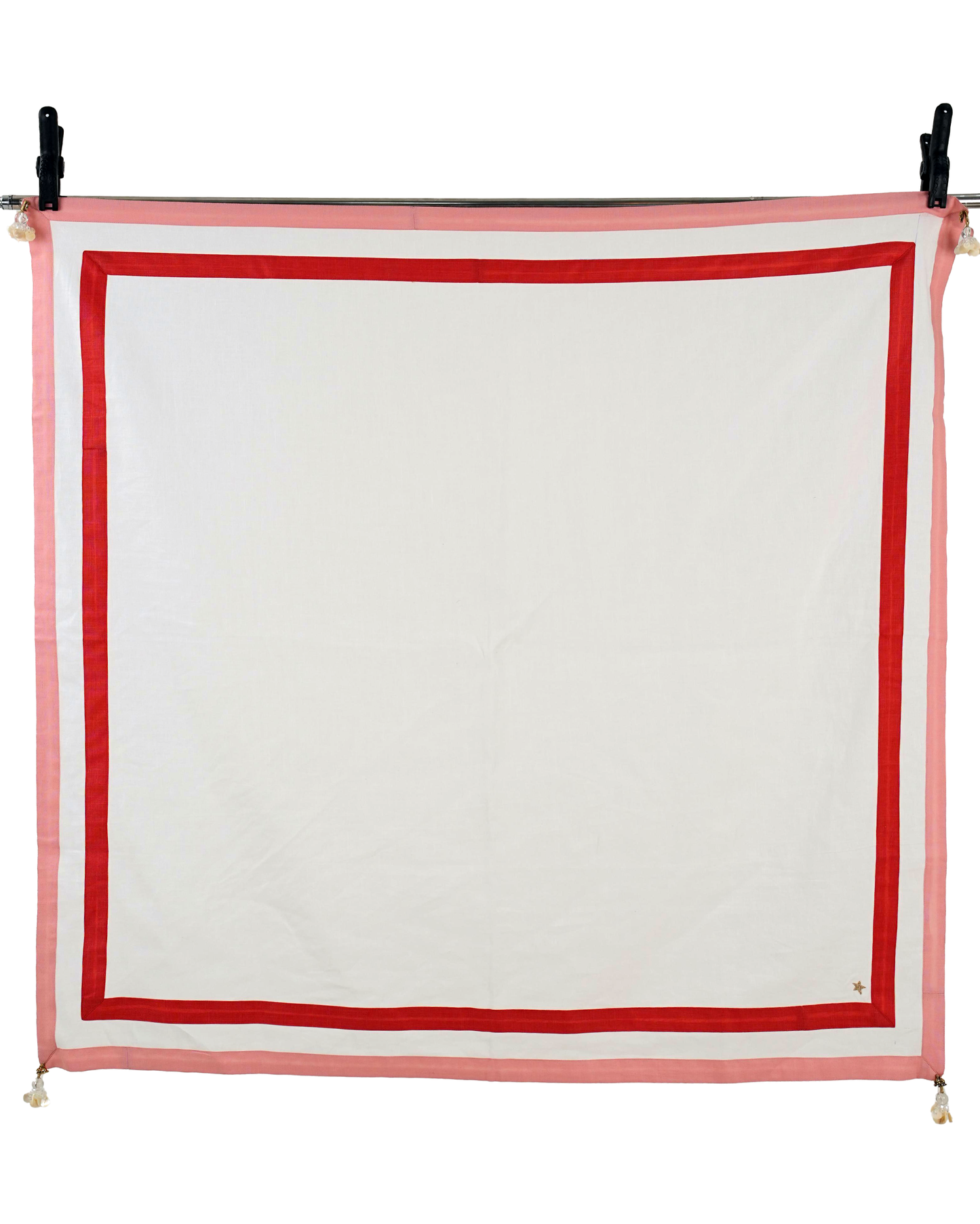 Embroidered Stole - Coral Red