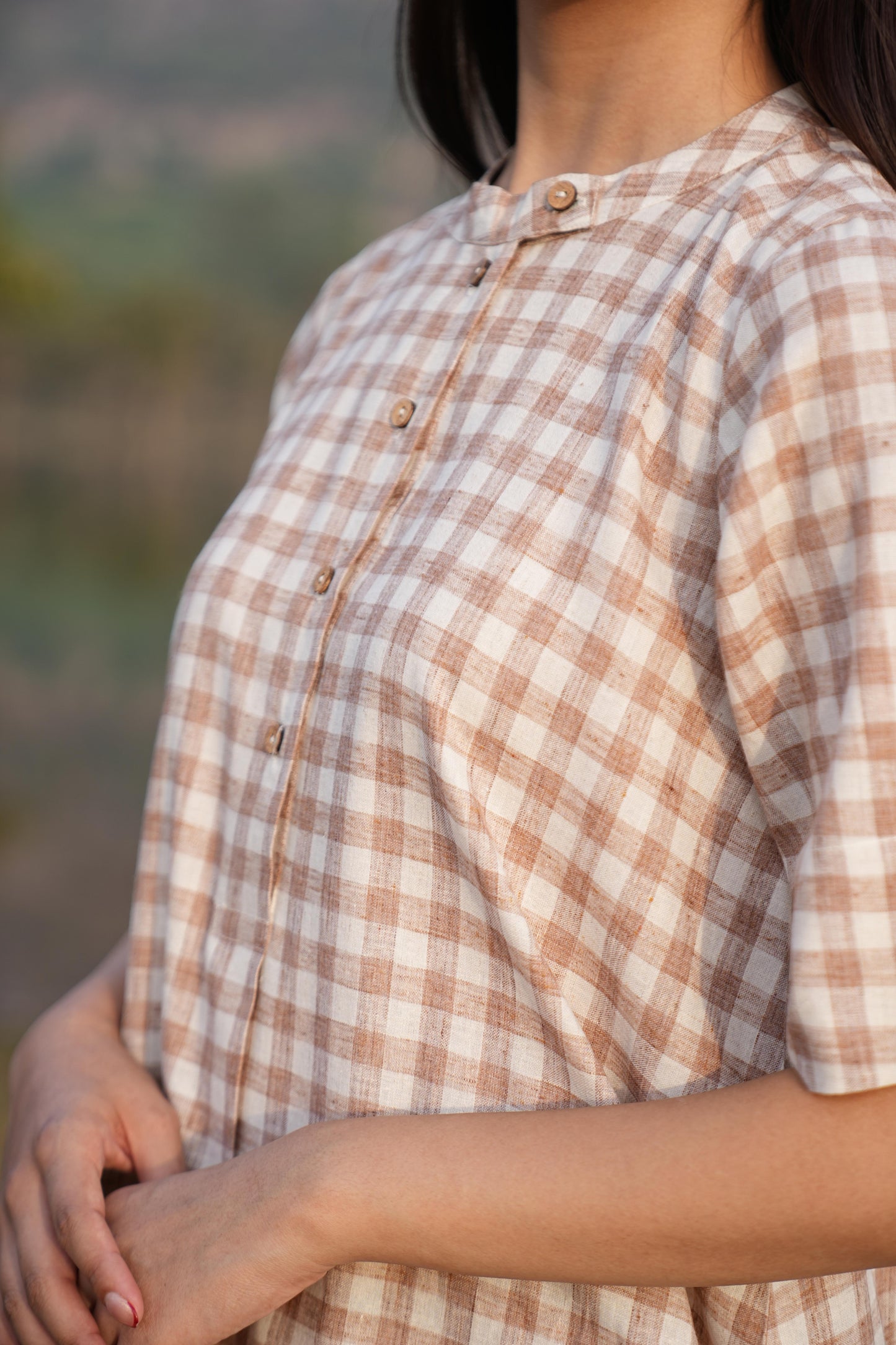 sutra check mandarin co-ord

check co-ord set

mandarin collar co-ord

sutra matching set

check print co-ord

two-piece outfit

sutra co-ord set

casual co-ord set