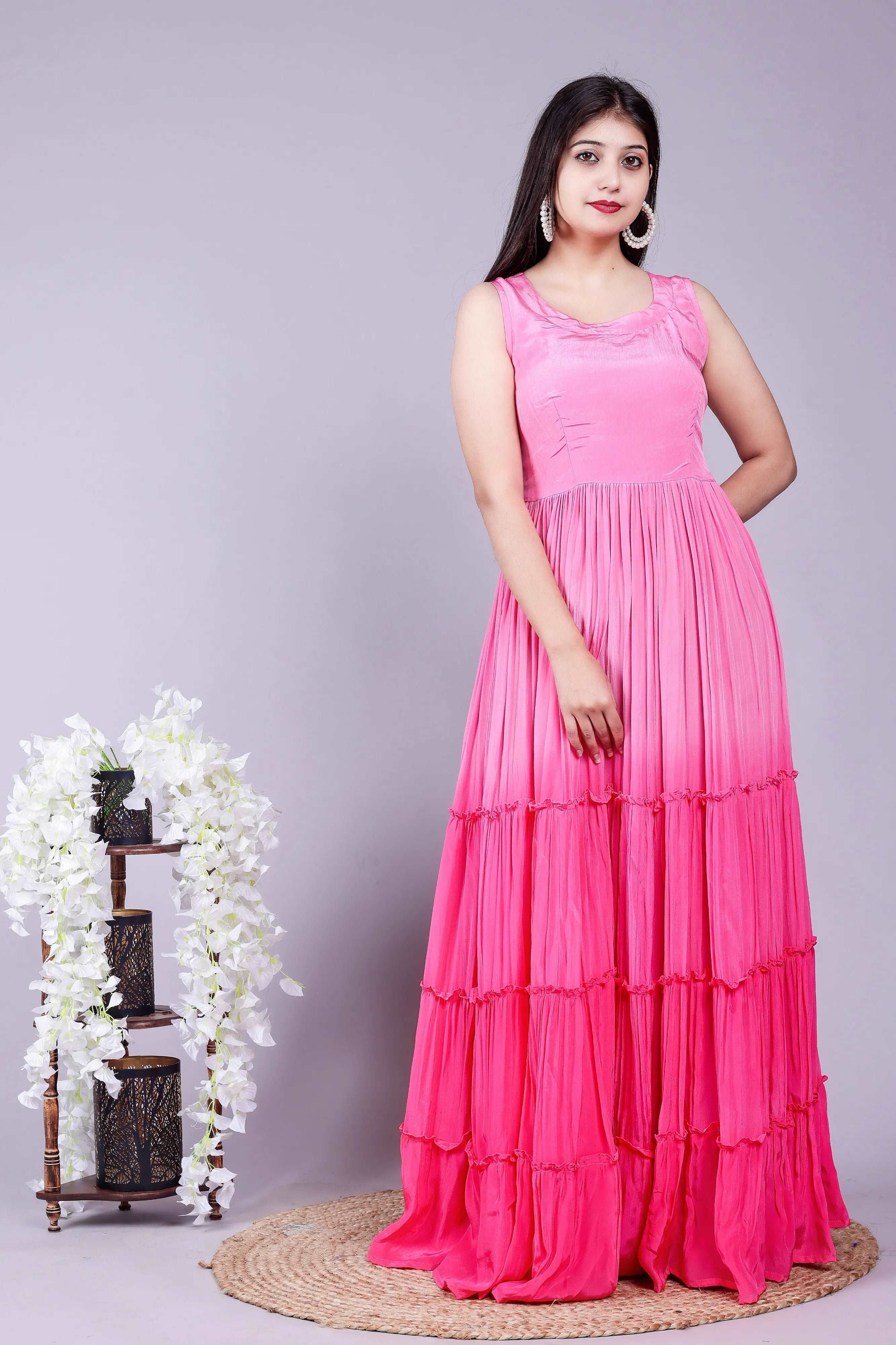 Pink sales ombre dress