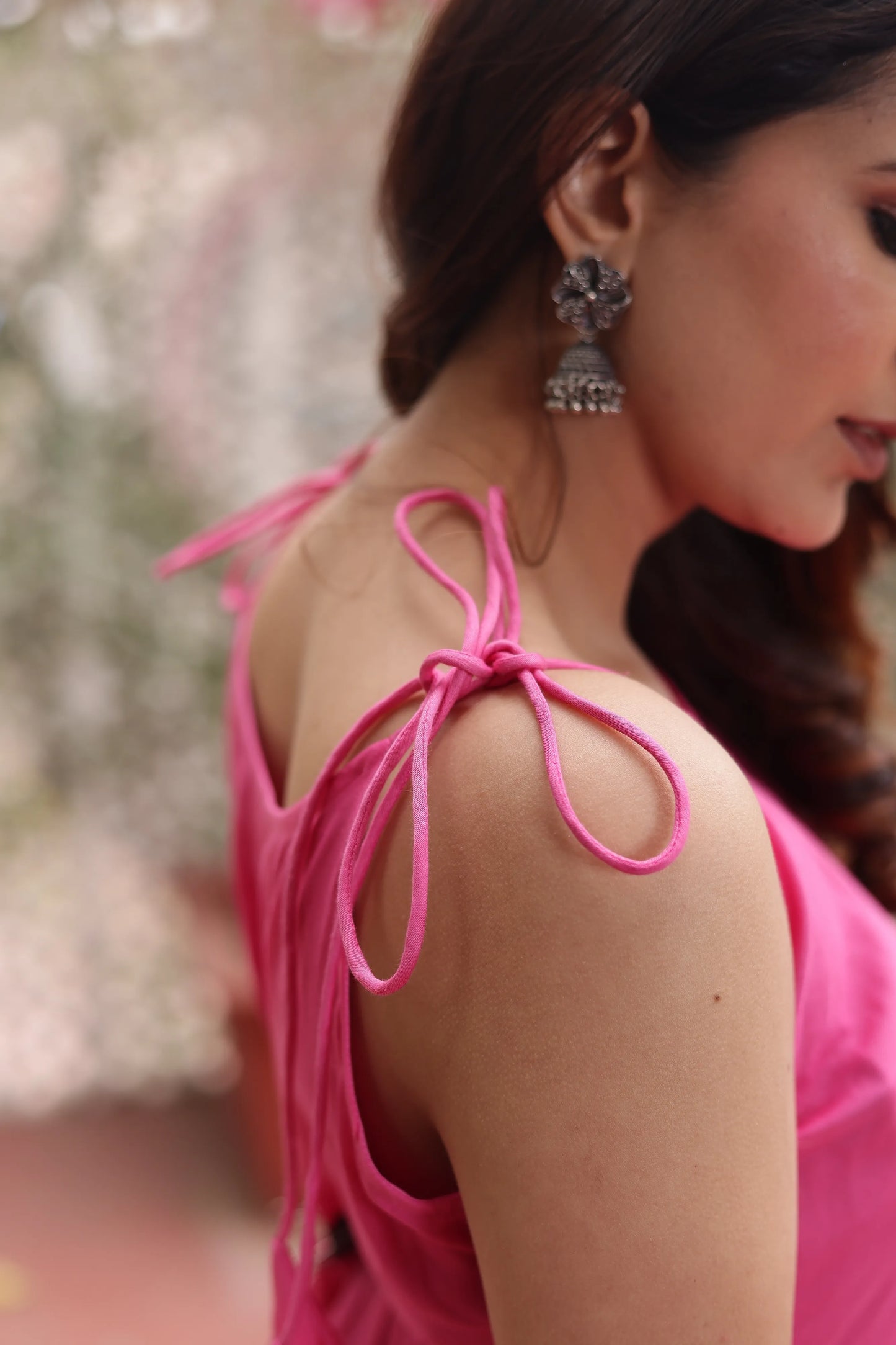 Pink Spaghetti tier Dress