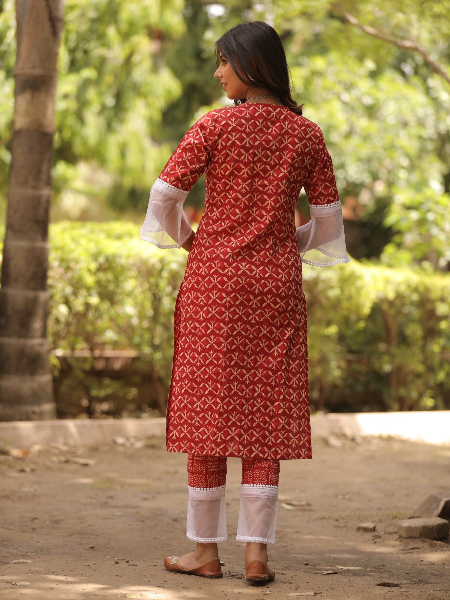 Red Cotton Kurta Pant