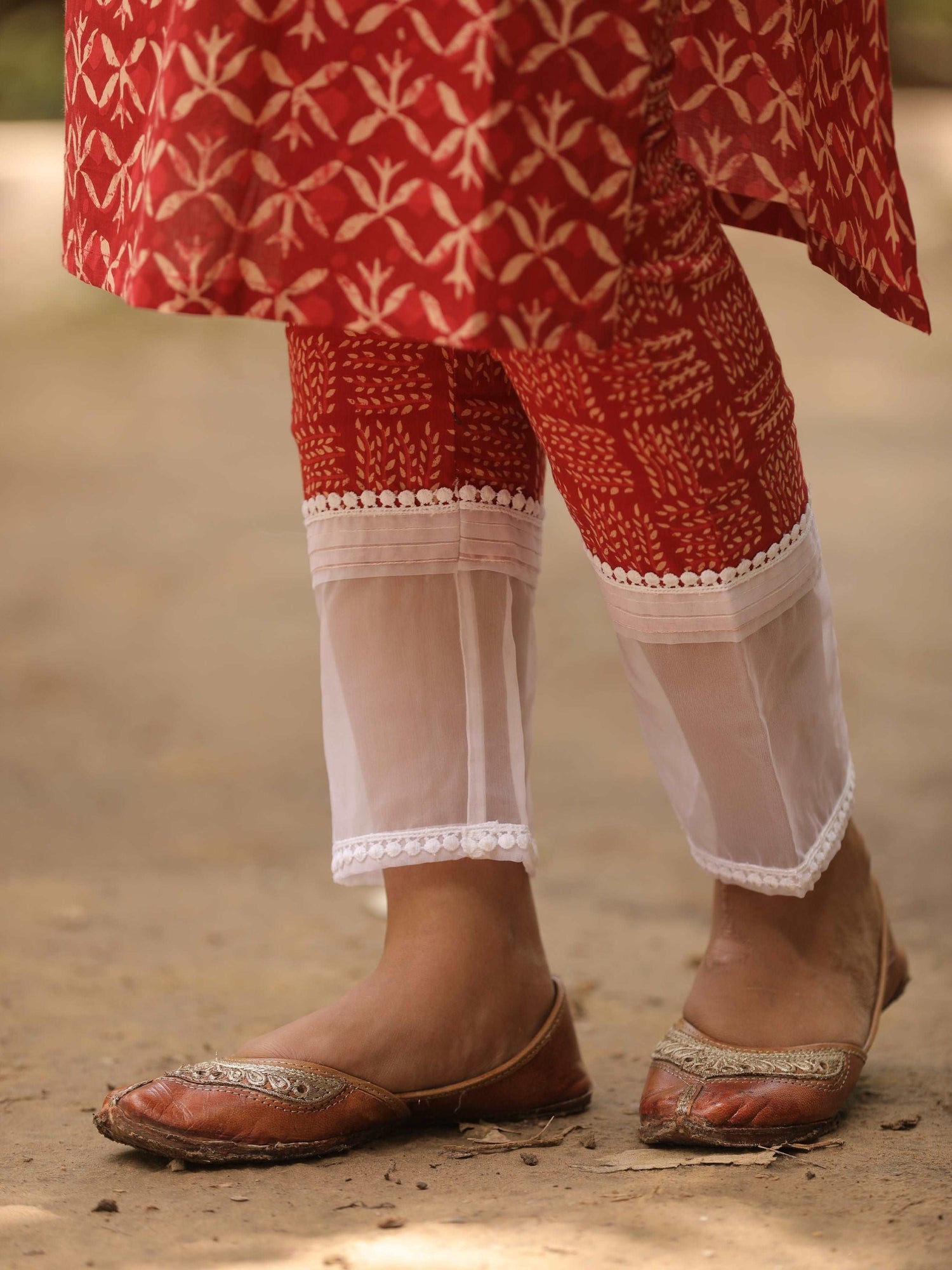 Red Cotton Kurta Pant